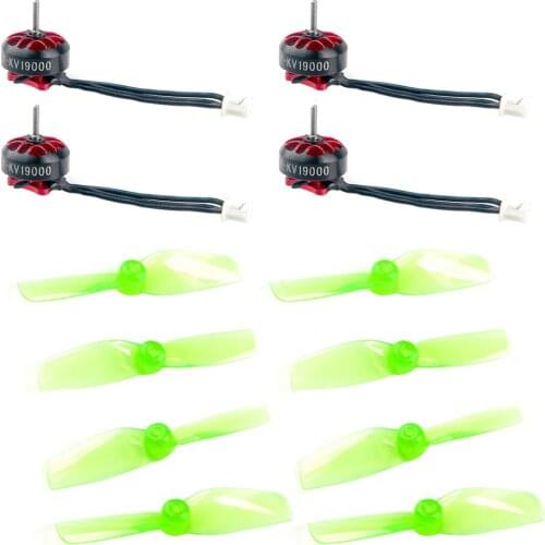 Happymodel EX0802 KV19000 1S Brushless Motor with Damping 40MMX2 Propeller for Moblite7 TinyWhoop RC Quadcopter FPV Racing Drone