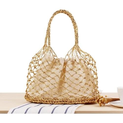 JIN QIAO ER Women's Gold Bags