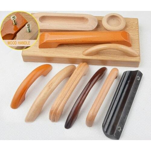 Kitchen Cabinet Handle Drawer Solid Wood Furniture Wooden Cabinet Door Handle Drawer Knobs