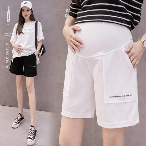 Summer Thin Cotton Maternity Hot Shorts Wide Leg Loose Elastic Waist Belly Underpants Clothes for Pregnant Women Pregnancy