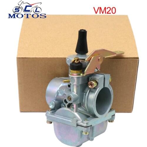 Sclmotos- VM20 20mm Round Slide Motorcycle Carburetor Engine Device Carb For MIKUNI VM Series Carb ATV Go kart Motocross Racing