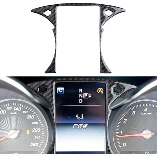 Carbon Fiber Car Interior Front Dashboard Cover Trim For Mercedes-Benz GLC C Class 2015 2016 2017 2018 2019 2020