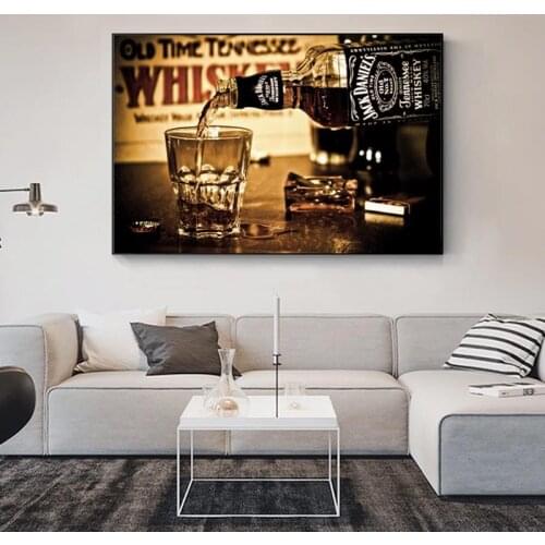 Whiskey Drinks Wall Posters And Prints Modern Canvas Art Paintings Print On Canvas Bar Decorative Pictures For Home Decor