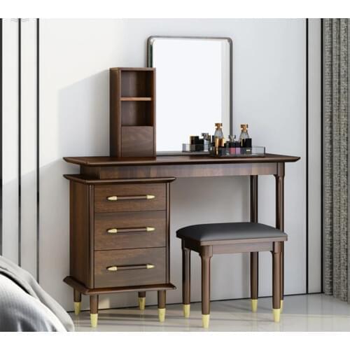 Solid wood dresser bedroom simple modern storage cabinet integrated small unit net red light luxury dresser table