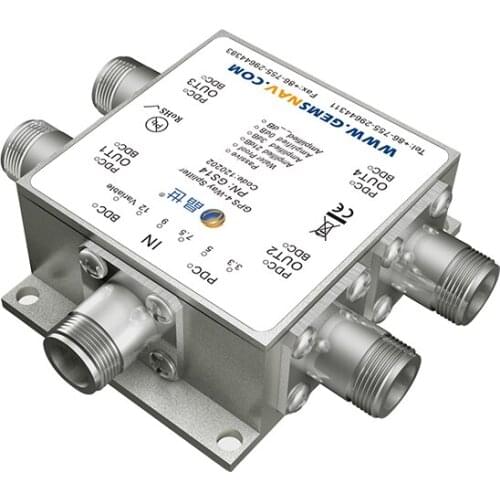 GPS/Beidou Power Splitter GS14 GPS One-Way Four Power Splitter Signal Repeater Distributor