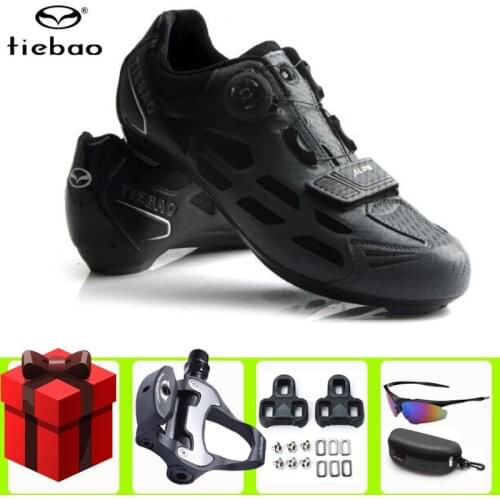 Tiebao Road Cycling Shoes Men Sapatilha Ciclismo Professional Bicycle Self-locking Spinning Women Sneakers Men Sports Bicicleta