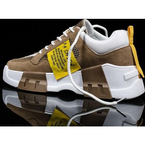 OLOMM 2019 spring new breathable mens shoes casual shoes tide mesh old shoes increased sports shoes men DD-111