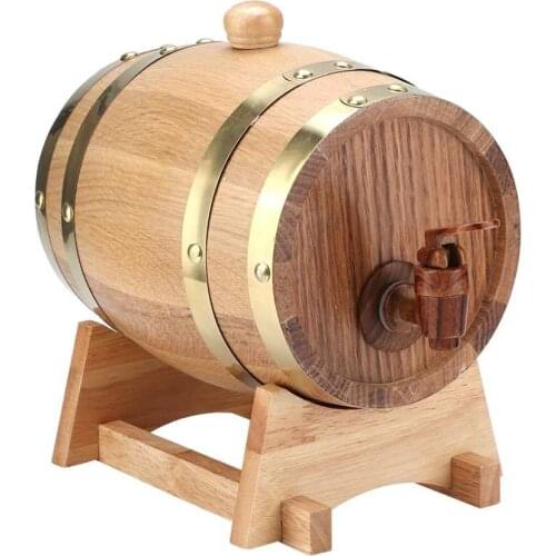 Wine Bucket Home Brewing 1.5L Vintage Oak Wood Wine Barrel Keg Bucket Home Brew Brewing Accessories Wine Barrel