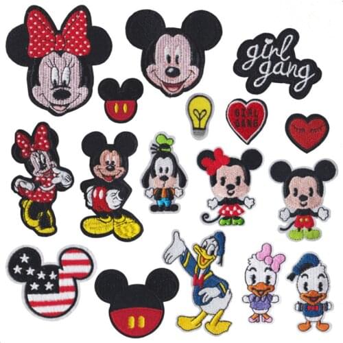 Disney high-end embroidery patch Mickey Minnie anime image Embroidery patch Mickey avatar patch Clothes decoration Surprise gift