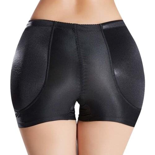 Women Padded Seamless Body Shaping Panties Buttocks Enhancement Underwear Shorts Solid Color