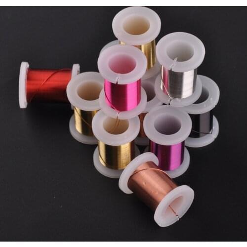 12 Spools 0.3/0.4/0.5mm Soft Copper Metal Crafts Beading Wires Jewelry Cord Set