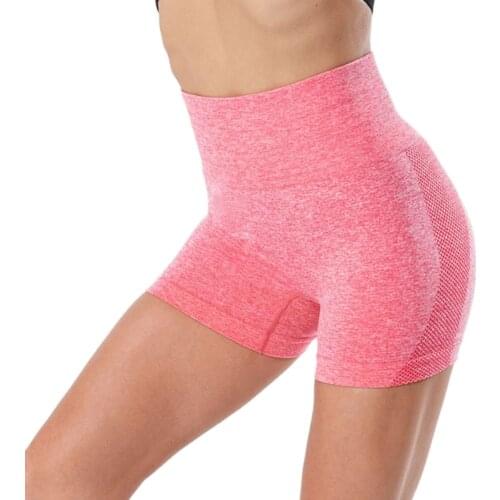 2021 New Summer Shorts High Waist Breathable Nylon Tummy Control Gym Athletic Seamless Skinny Shorts for Training Sports