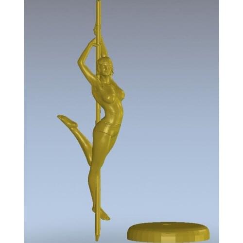 3d model relief for cnc or 3D printers in STL file format statue dancer