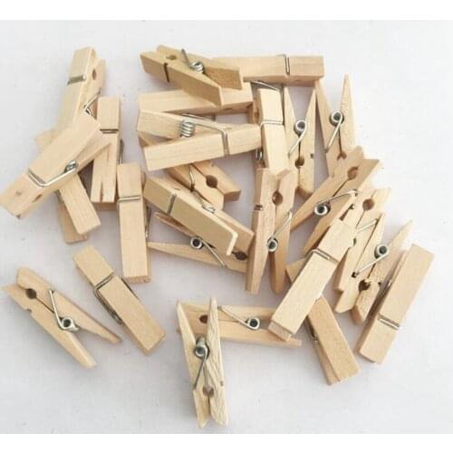 50pcs Natural wood clips DIY scrapbooking photo clip Handmade memo paper clip Wooden Clothespin