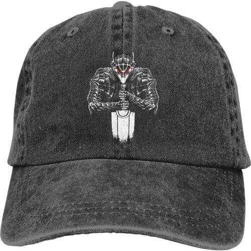 Black Swordsman Baseball Cap Men Hats Women Visor Protection Snapback Berserk Guts Griffith Behelit Manga Caps