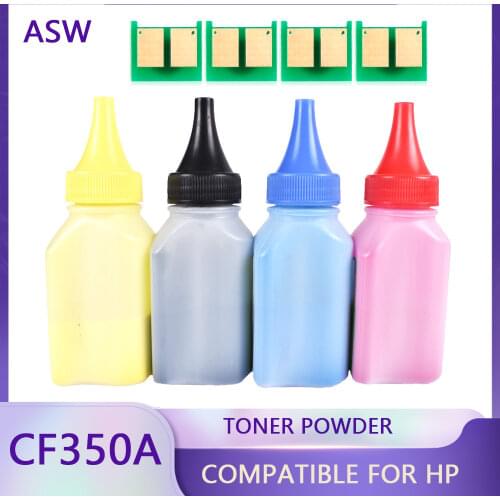 Color toner Powder + 4chip CF350A 130A CF350 toner cartridge for HP Color LaserJet Pro MFP M176n MFP M177fw Laser printer