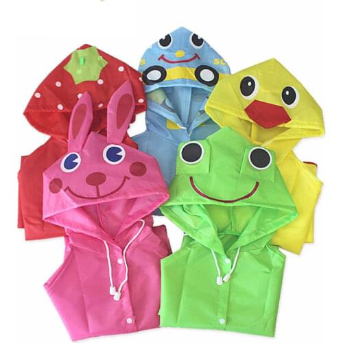 Children Rainsuit Cartoon Animal Style Waterproof Poncho Rain Gear Student Rainwear Coat Household Merchandises Raincoat