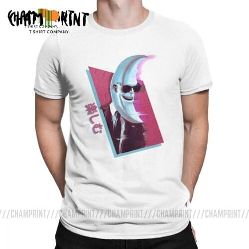 Enjoy Vaporwave T Shirt for Men Printing Tops Short Sleeve Graphic Printed T-Shirts Crew Neck Cotton Tees Plus Size