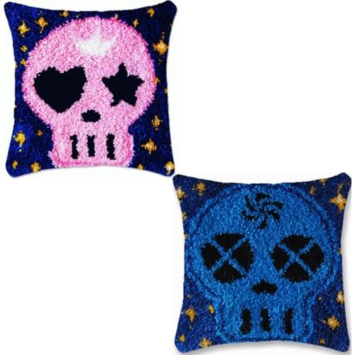 Skull carpet embroidery tapestry kits cross-stitch pillow Foamiran for crafts crochet hook clover canvas for carpet home decor