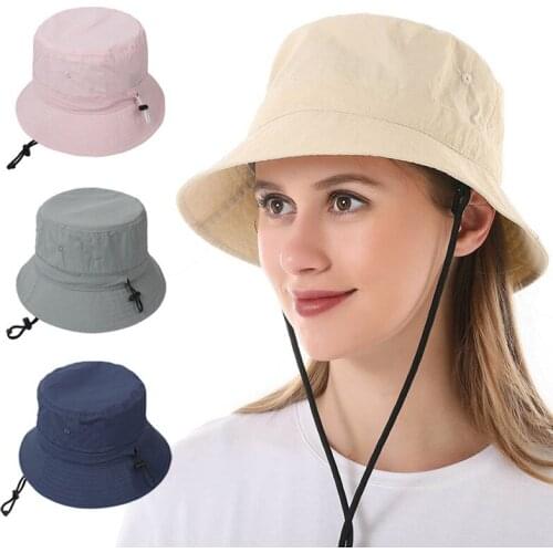 Summer Unisex Foldable Sun Fisherman Hat Men Women Wide Brim Casual Travel Beach Sunscreen UV Protection Cap Outdoor Bucket Caps
