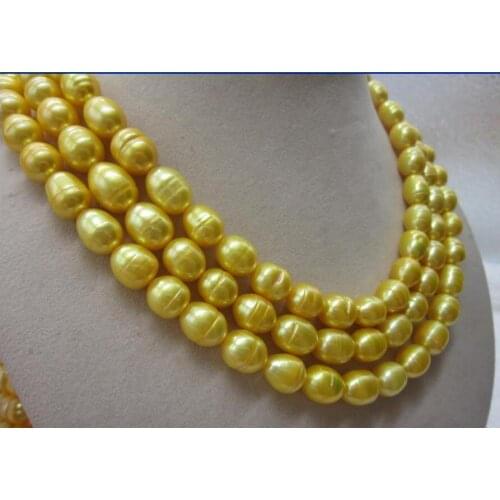 Beautiful 11-13 mm south baroque pearl necklace 49inch