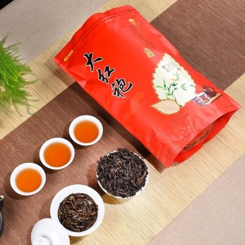 2021 New Tea China Fujian Specialty Wuyi Rock Tea Dahongpao Oolong Tea Black Tea Slimming Slimming Tea Packaging Gift 250g