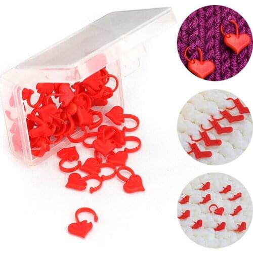 Plastic Knitting Tools Locking Stitch Heart Shoes Shaped Hook Weave Crochet Craft Stitch Holder Needle Clip Arts Sewing Markers