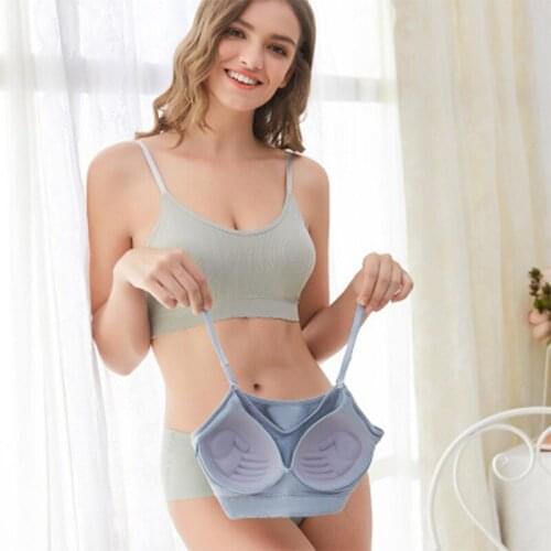 ATOXY All-in-one Gathered Underwear Base Anti-glare Wrapped Chest Cotton Inner Padded No Steel Ring Vest Sports Bra