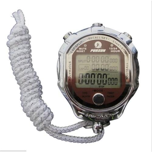 Sports Chronograph Stopwatch Timer Digital Counter Watch Second 1/1000 For Sport Match