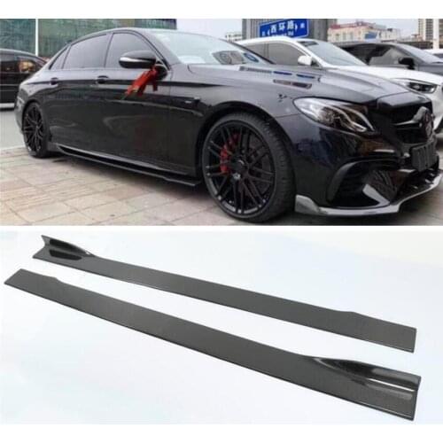 High Quality REAL CARBON FIBER SIDE BODY SKIRTS LIP COVER FOR Mercedes-Benz W213 E Class E200 E260 E300 E320 E63 2016-2021 YEAR