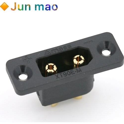 Xt90e-m with hole can fix gold plated aviation model connector plug electric motorcycle retrofitting cabinet