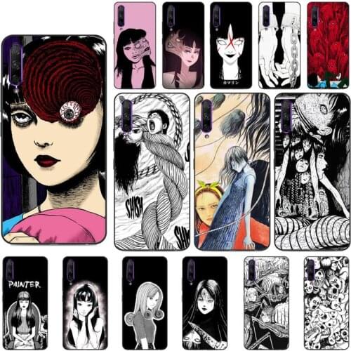 YNDFCNB Junji Ito Tees Horror Soft Phone Case Cover Huawei Y5 II Y6 II Y5 Y6 Y7 Prime Y7Plus Y9 2018 2019