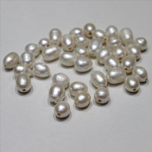 YINANYIMEI Fine jewelry 20 capsules large hole freshwater pearl water droplets through the beads white black brown purple gray