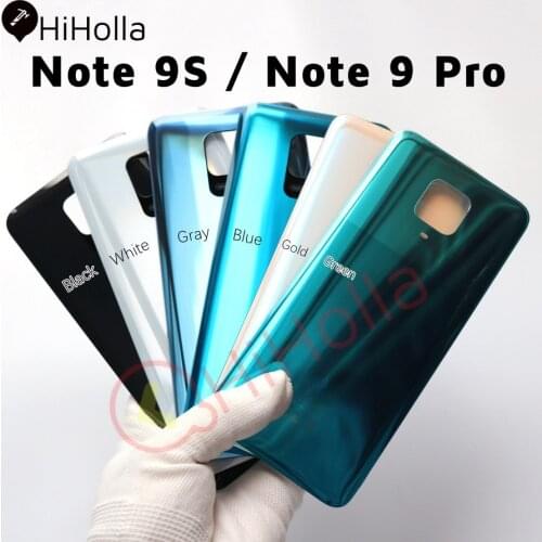 Original NEW For Xiaomi Redmi Note 9 Back Battery Cover Door Note 9S Rear Housing Case for Redmi Note 9 Battery Cover Replace