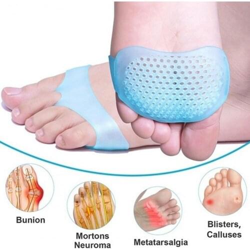 1 Pair Forefoot Pads Foot Pain Pad Inserts Honeycomb Hole Pain Relief SEBS Humanization Design Metatarsal Pads Men Foot Cushion