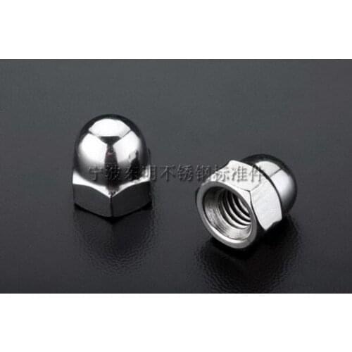 100pcs/lot DIN1587 Stainless steel hex cap nut decrotive acorn nuts M3 M4 M5 M6 M8