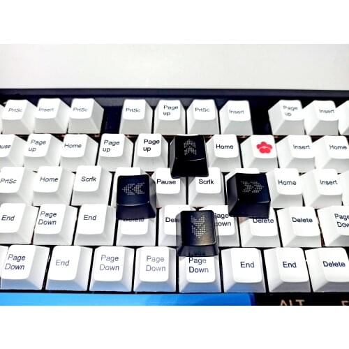 4 Pcs/lot ABS Mechanical Keyboard Transparent Keycaps Direction Button Key Cap OEM Profile Personality