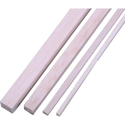 50pcs DIY 250mm long 3x3/4x4/5x5/8x8/10x10mm Square wooden bar AAA+ Balsa Wood Sticks Strips for airplane/boat model