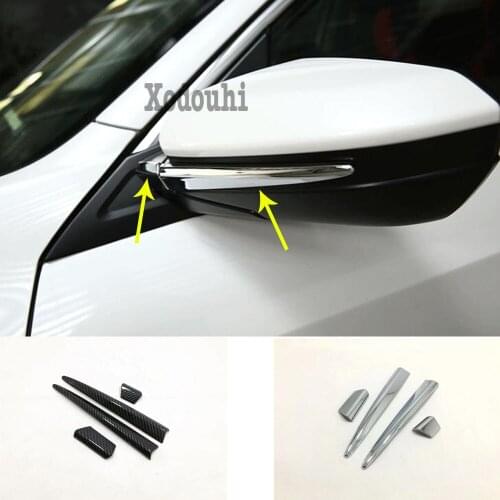 Car Cover Back Rear View Rearview Side Mirror Strip Sticker Trim Panel Frame For Honda Civic 10th Sedan 2019 2020 2021