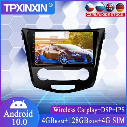 128G Android 10.0 For Nissan Qashqai 2013-2015 Car GPS Navigation Car Multimedia Player Auto Radio Tape Recorder Stereo Headunit