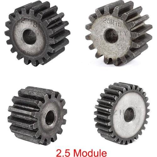 34 35 36 37 38 39 40 41 42 43 44 Teeth 2.5 Module 2.5M Pilot Bore 7.85mm Pitch Black Steel Straight Flat Pinion Wheel Spur Gear