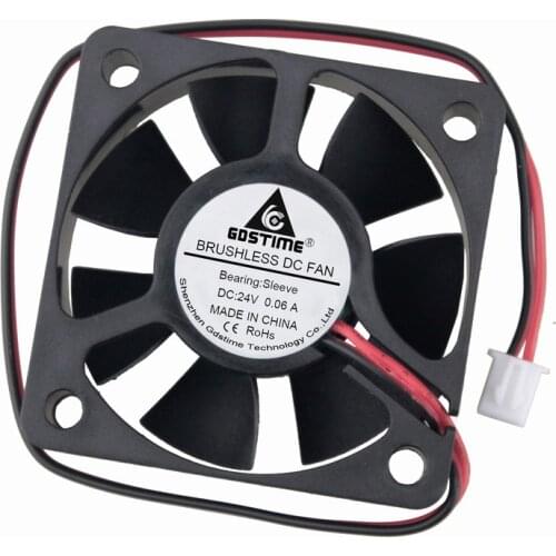 Gdstime 20 Pcs DC 24V 50x50x15mm DC Brushless Cooler Cooling Fan 50mm x 15mm PC Radiator 5cm 5015 2Pin