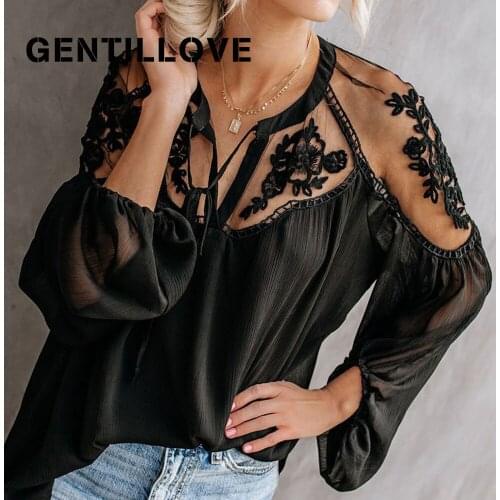 GENTILLOVE Black Blouses