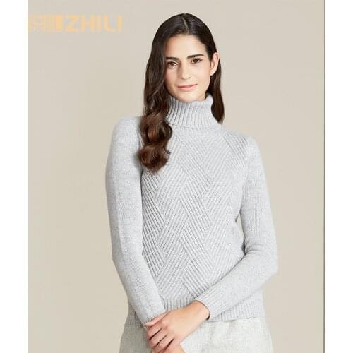 Turtleneck cashmere sweater pullover sweater cashmere sweater slim basic shirt autumn and winter female
