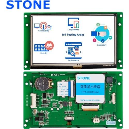 STONE 5.0 Inch HMI TFT LCD Display Module with Serial Interface+Controller Board for Industrial Use