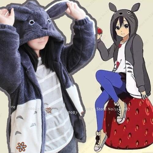 Cartoon Totoro Women Men Couple Fur Plush Hoodies Pants Winter Coat Sweatshirt Clothing Set Hooded Jackets Anime Cosplay Costume