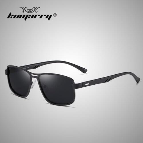 KUMARRY Vintage Square Polarized Sunglasses Men TR90 Frame Classic Drivers Fashion Glasses Brand Designer Eyewear UV400 KTM008