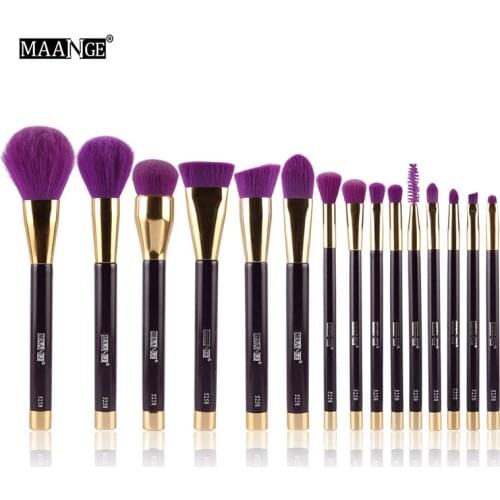 15pcs Makeup Brushes Set Blue/Purple/White pincel maquiagem Powder Eyeshadow Eyeliner Lip Contour Cosmetic Brush