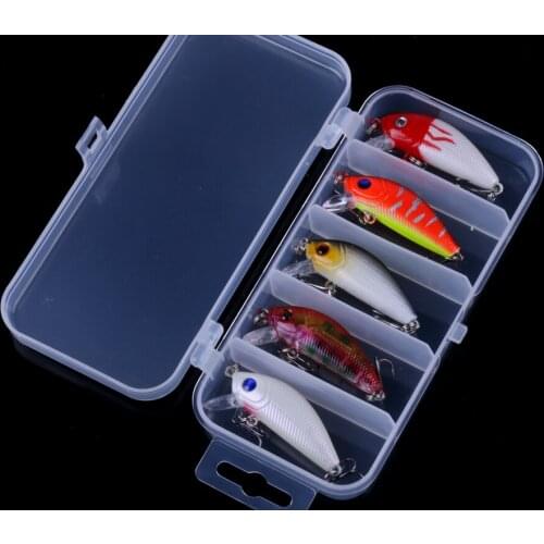 5Pcs Set Box Fishing Lure Kit Artificial Wobblers High Simulation Fake Bait Minnow Crankbait Pesca Fishing Tackles