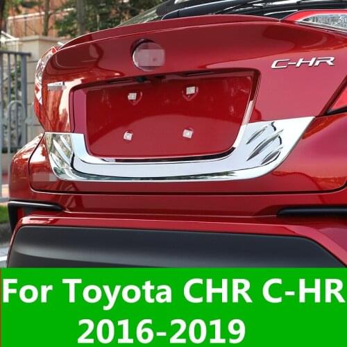Trunk Rear Protector Trim Cover Rear Bumper Protector Sill Car Tail Door Trim dedicated For Toyota CHR C-HR 2016-2019